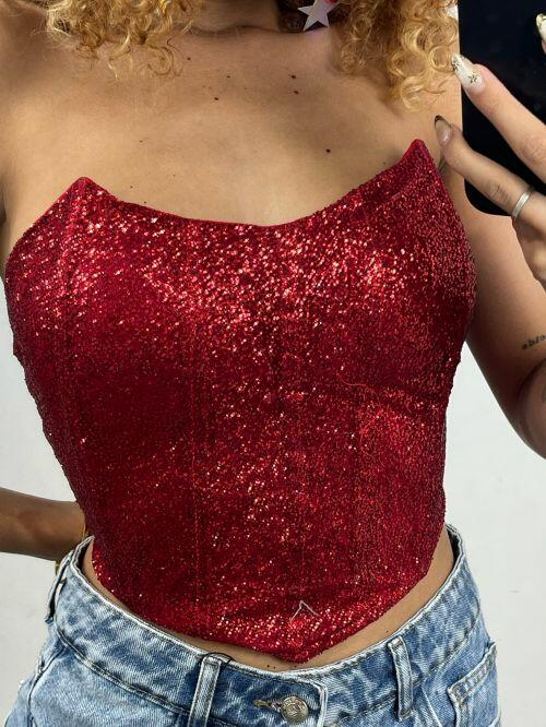 CORSET BICO BRILHO