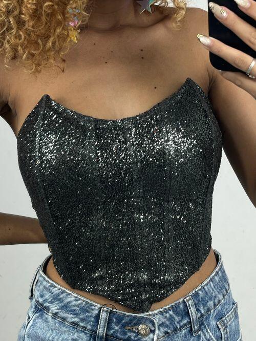 CORSET BICO BRILHO