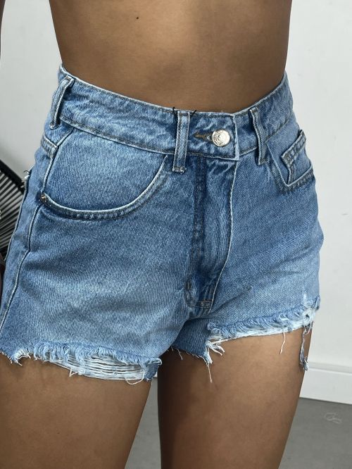 SHORT JEANS BARRA FIO
