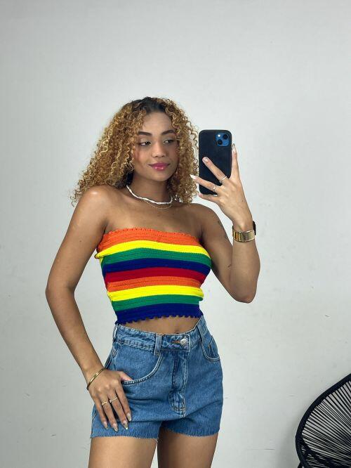 CROPPED TRICOT MODAL COLORIDO
