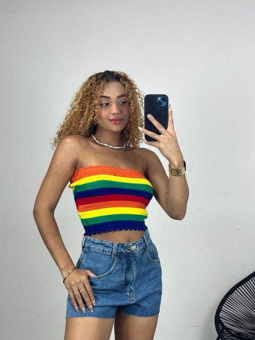 CROPPED TRICOT MODAL COLORIDO