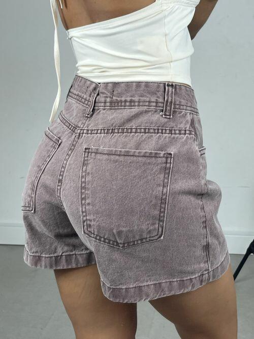 SHORT SAIA MARROM MARMORIZADO