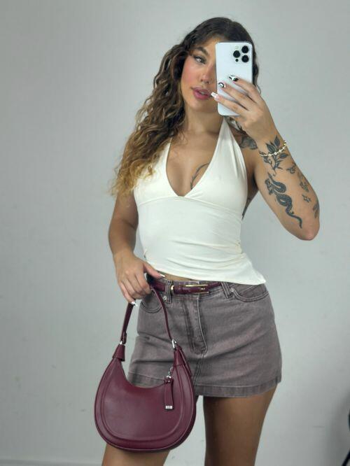 SHORT SAIA MARROM MARMORIZADO