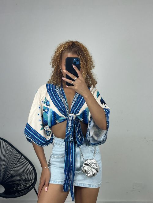 MINI SAIA JEANS CLARO MARMORIZADO