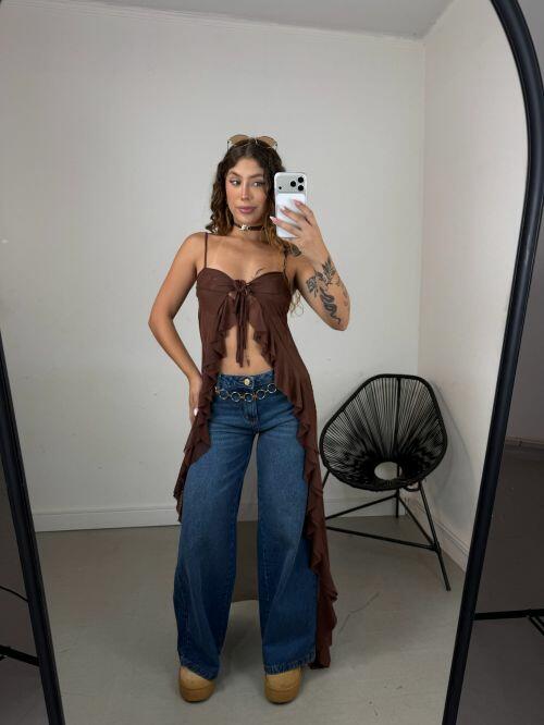 CROPPED TUNICA TULE