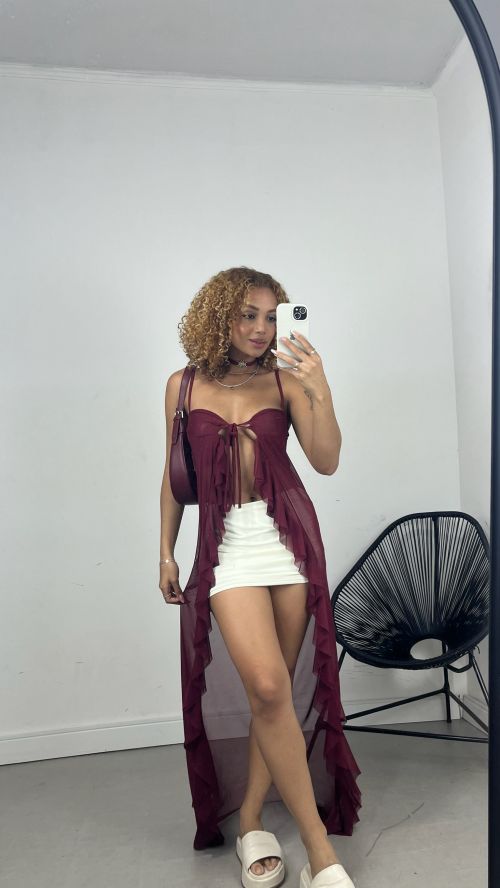 CROPPED TUNICA TULE