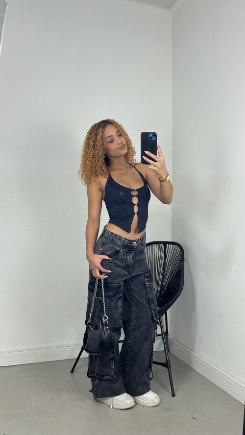 WIDELEG CARGO JEANS TIRAS DETROIT