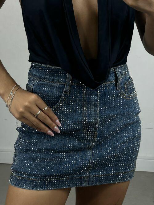 SHORT SAIA JEANS STRASS