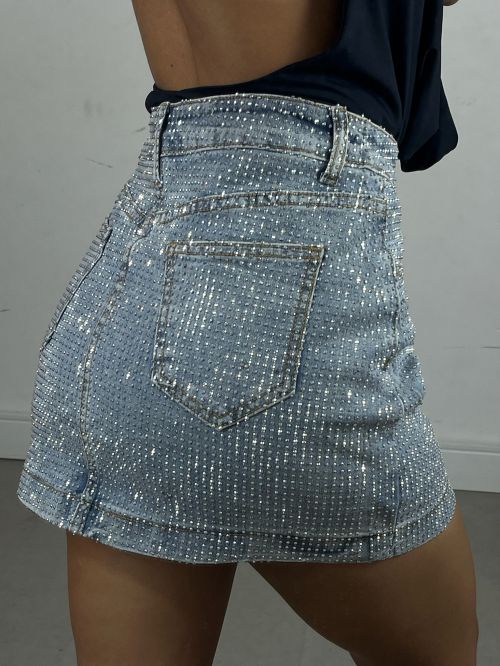 SHORT SAIA JEANS STRASS