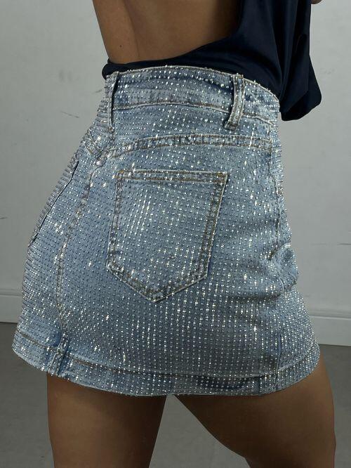 SHORT SAIA JEANS STRASS