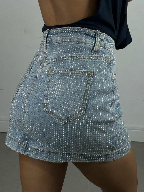 SHORT SAIA JEANS STRASS