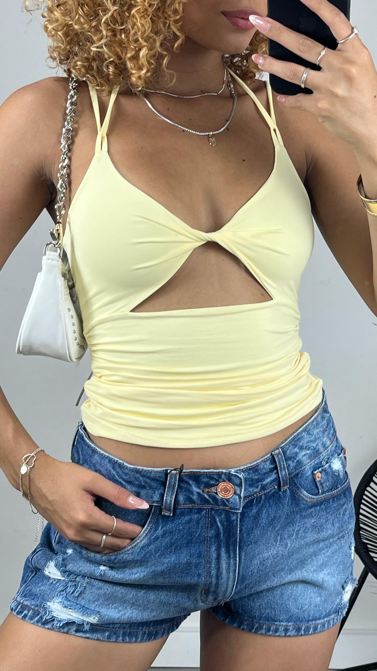 CROPPED TORCIDO DUAS ALÇAS