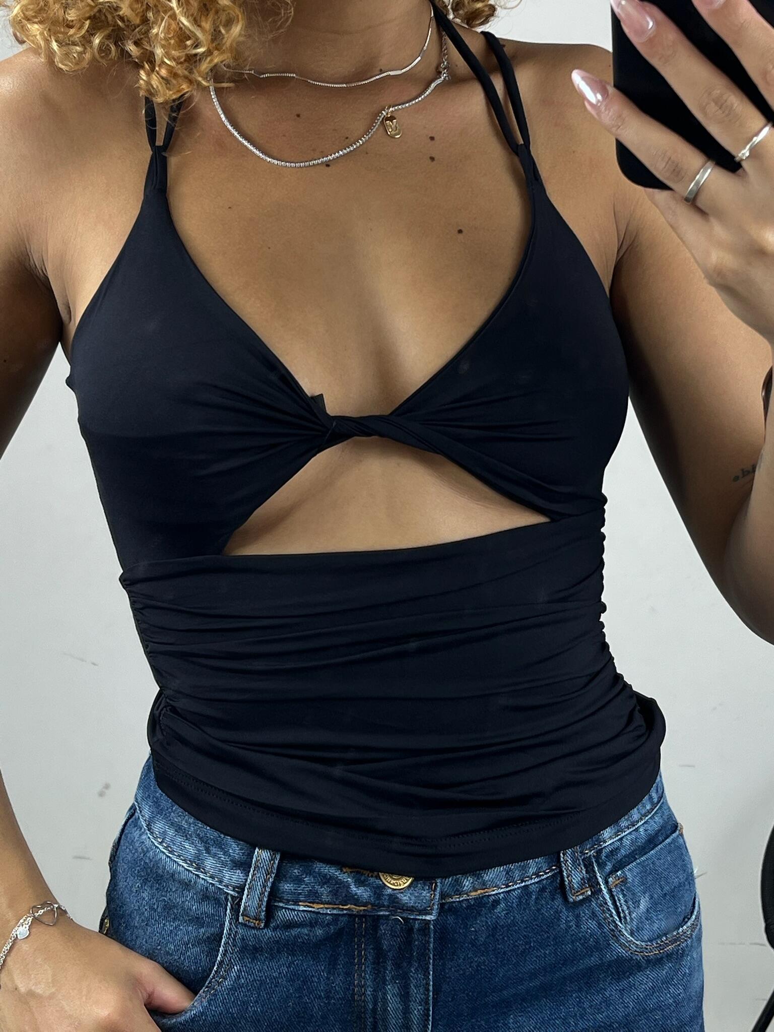 CROPPED TORCIDO DUAS ALÇAS