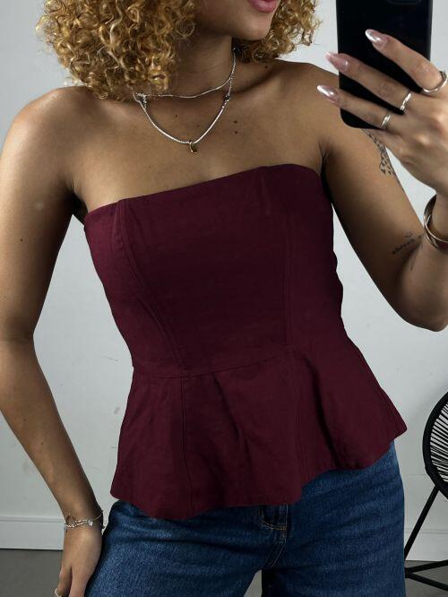 CROPPED CORSET PEPLUM