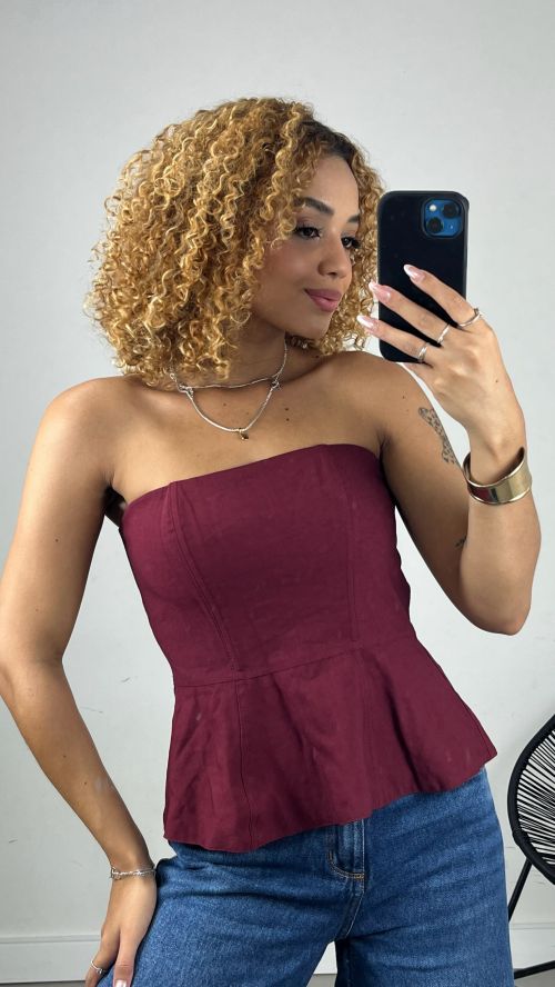 CROPPED CORSET PEPLUM