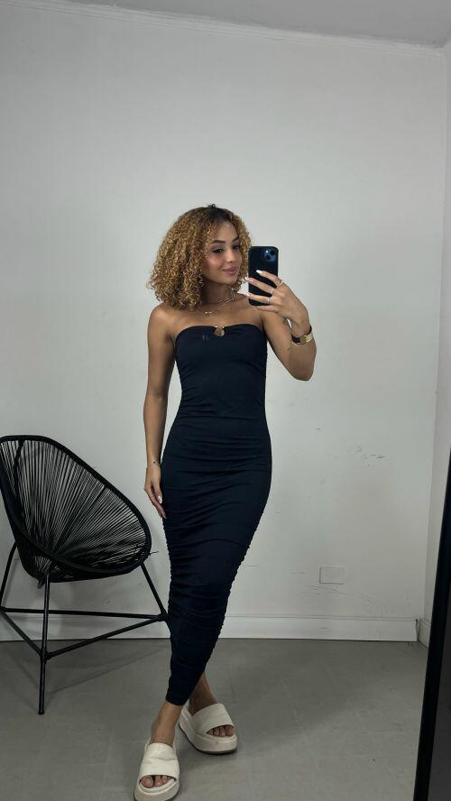 VESTIDO FIVELA POLIAMIDA