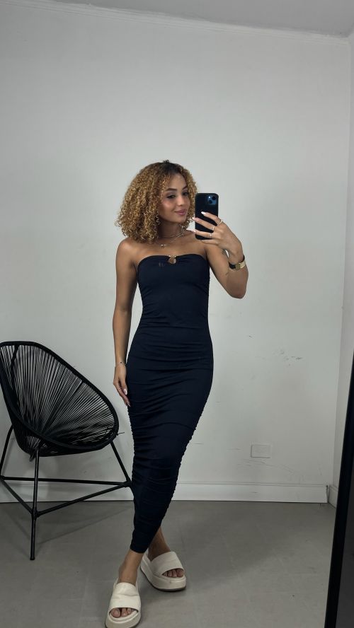 VESTIDO FIVELA POLIAMIDA