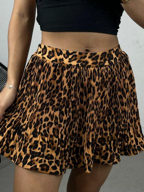 SHORT SAIA PLISSADO ONÇA