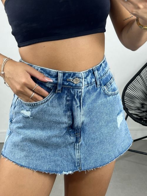 SHORT SAIA JEANS BARRA FIO