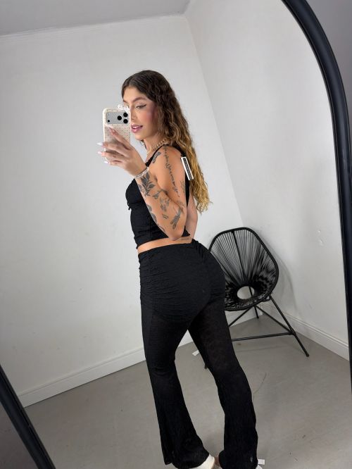CALÇA NARCISA FLARE RENDA