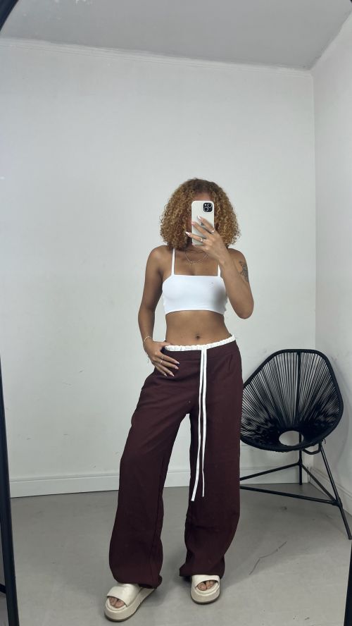 CALÇA VIRGINIA CÓS DUPLO