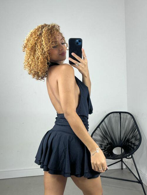 VESTIDO DECOTE BABADO CECÍLIA