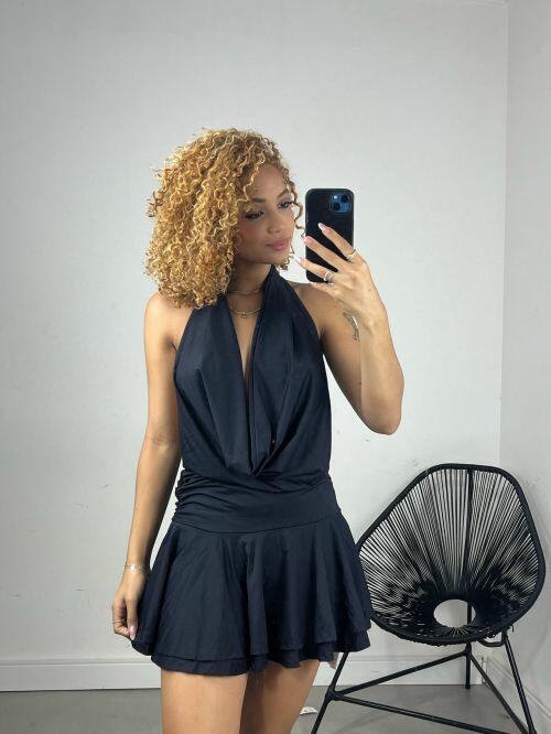 VESTIDO DECOTE BABADO CECÍLIA