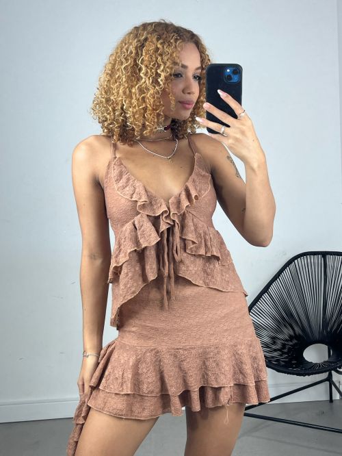 CONJUNTO TULIPA BABADO RENDA
