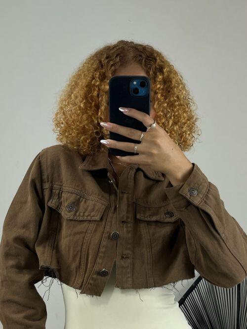 JAQUETA CROPPED BARRA FIO