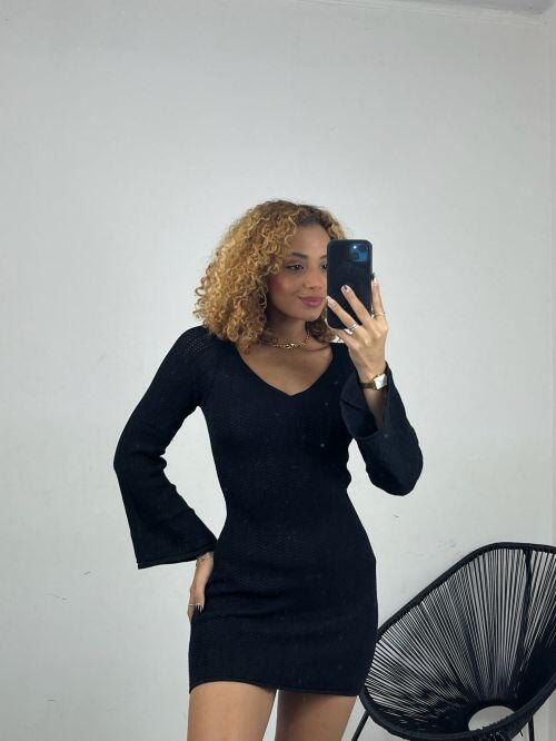 VESTIDO CURTO TRICOT MODAL