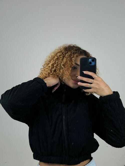 JAQUETA PUFFER COTELÊ PELUCIADA