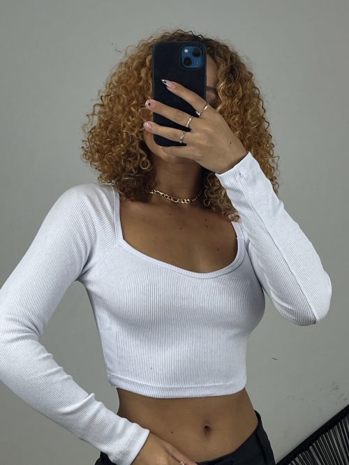 CROPPED CORAÇÃO MANGA LONGA
