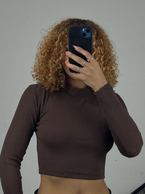CROPPED CACHARREL CANELADO