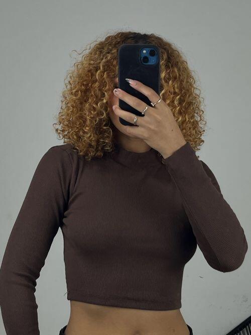 CROPPED CACHARREL CANELADO