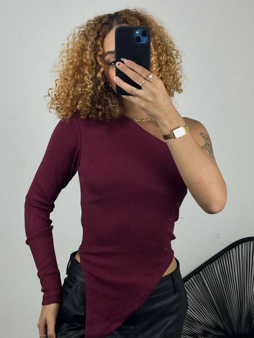 BLUSA ASSIMETRICA NULA MANGA