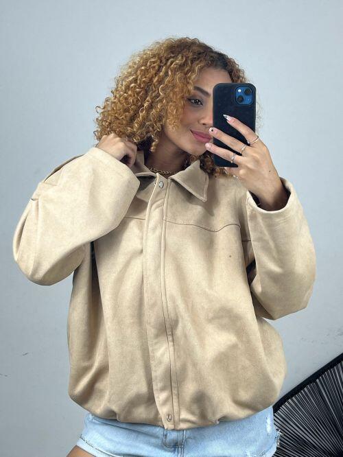 JAQUETA BOMBER SUEDE