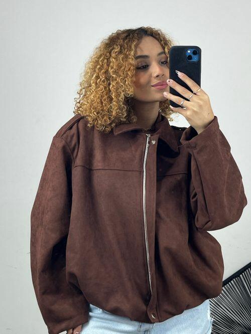 JAQUETA BOMBER SUEDE