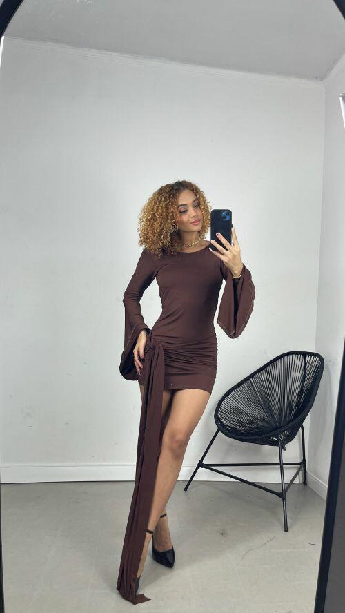 VESTIDO VALENTINA MANGA FLARE
