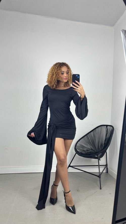 VESTIDO VALENTINA MANGA FLARE