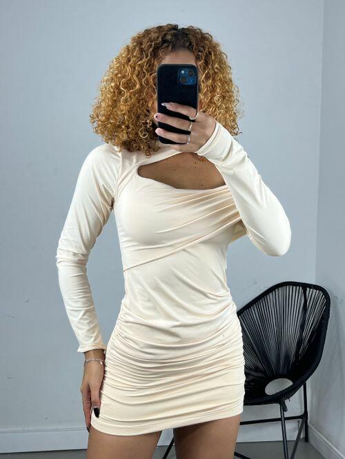 VESTIDO POLIAMIDA ASSIMETRICO GOLA