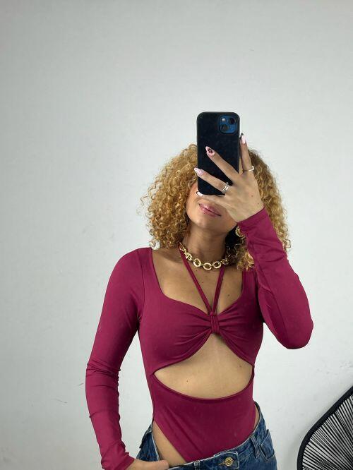 BODY SABRINA LAÇO POLIAMIDA