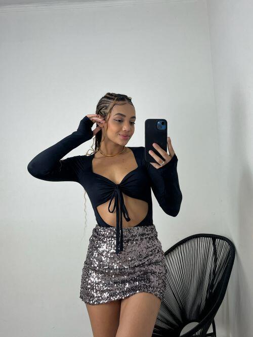 BODY SABRINA LAÇO POLIAMIDA