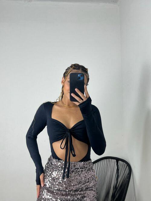 BODY SABRINA LAÇO POLIAMIDA