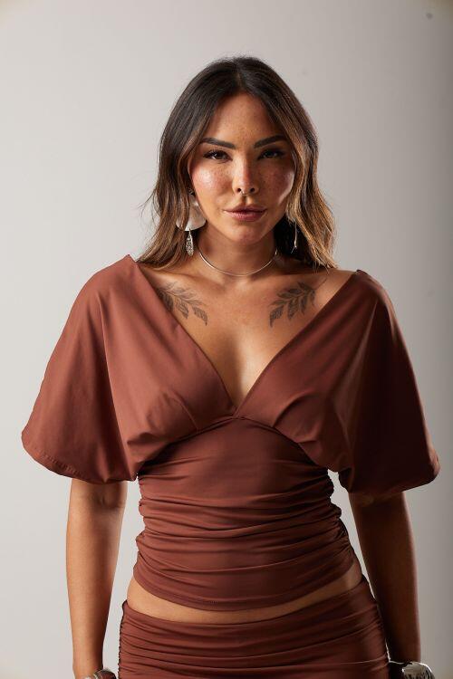 BLUSA DECOTE V POLIAMIDA