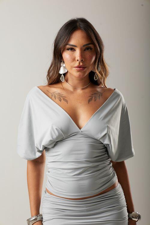 BLUSA DECOTE V POLIAMIDA
