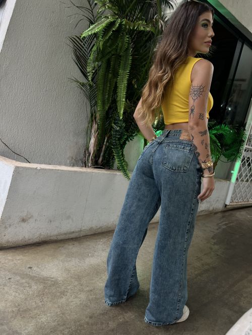 CALÇA WIDELEG CÓS ASSIMÉTRICO