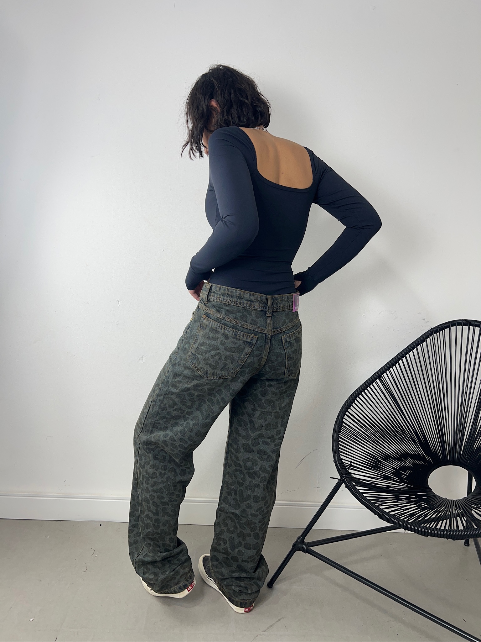 CALÇA WIDELEG RETA ESTAMPADA ONÇA
