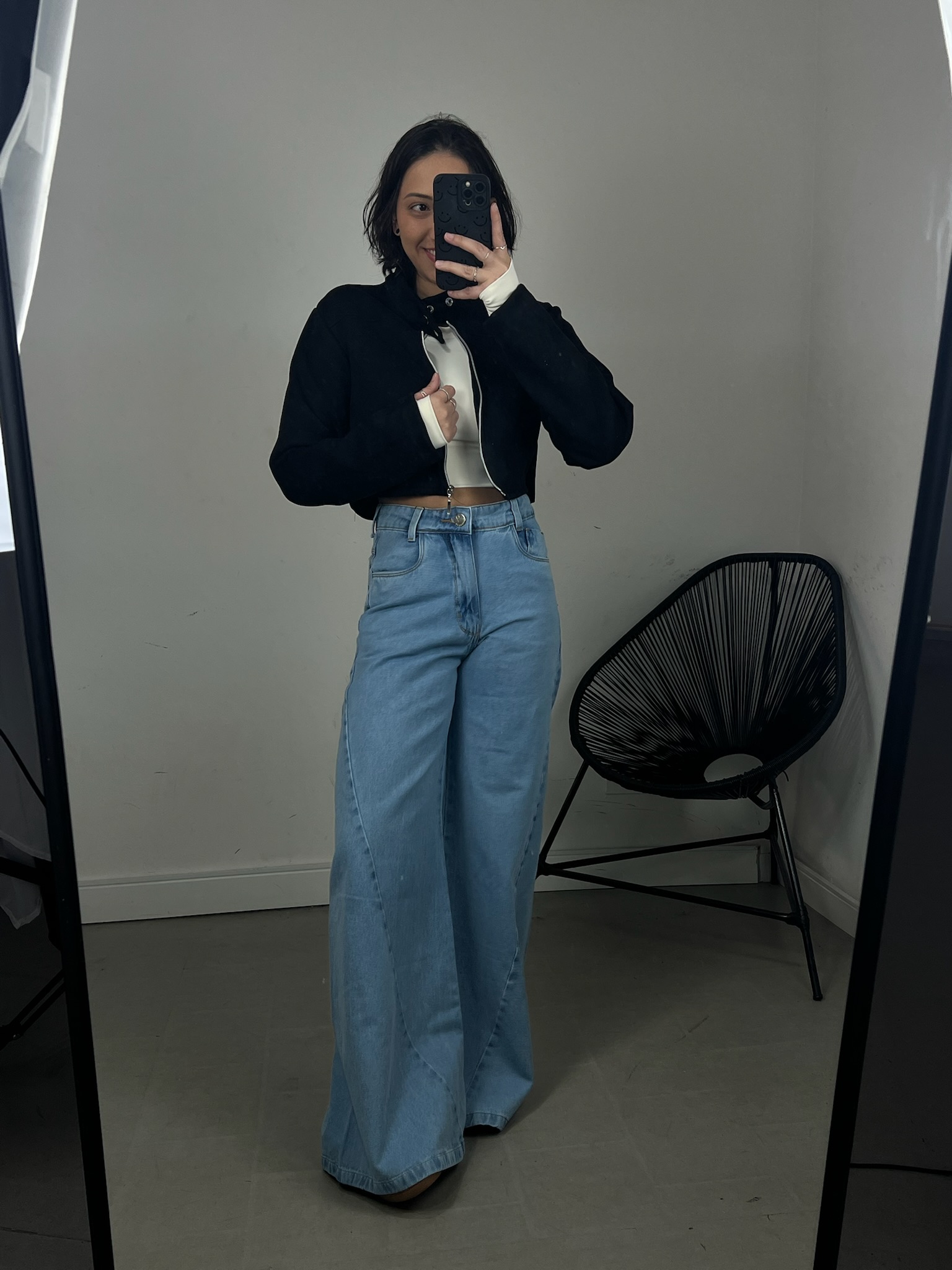 JAQUETA CURTA GOLA SUEDE