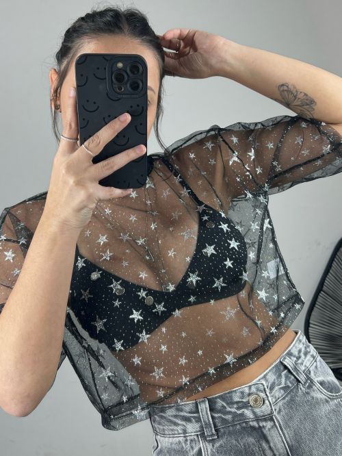 T-CROPPED TULE ESTRELA