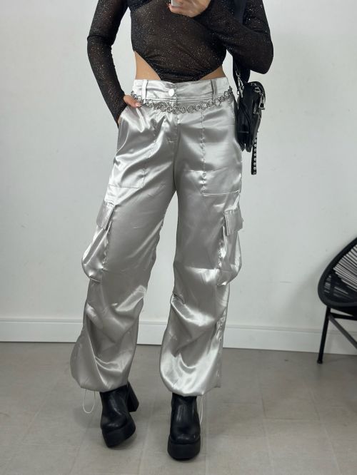 CALÇA PARACHUTE CETIM